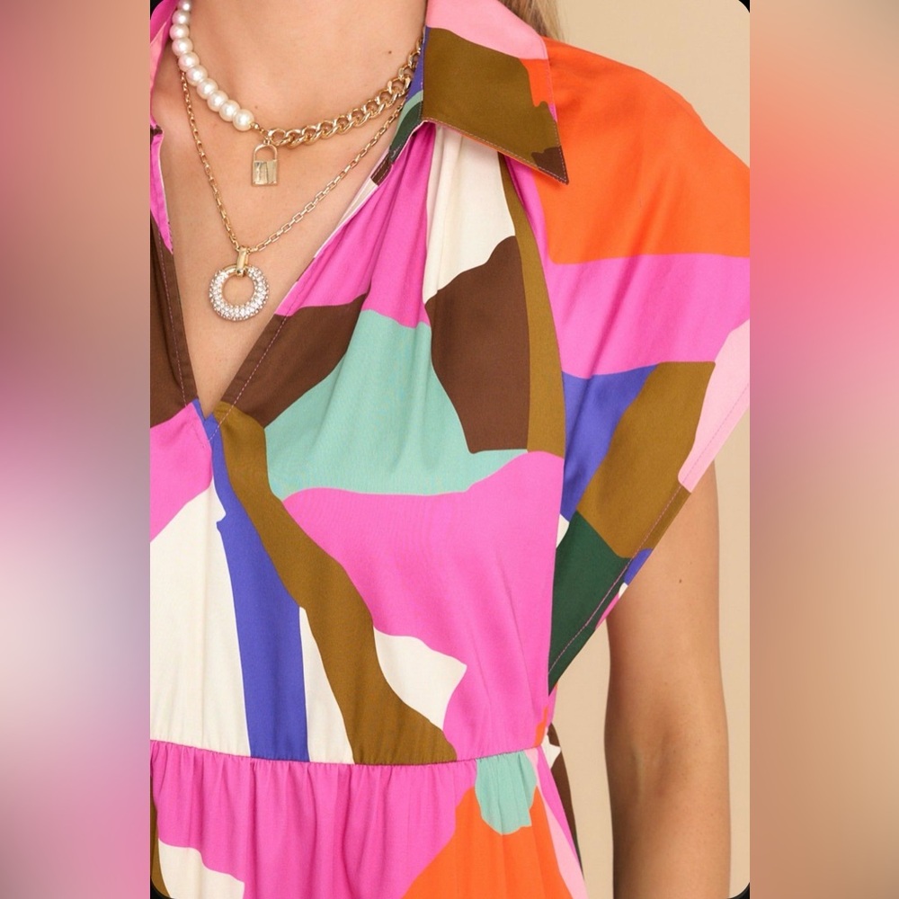 NWT Crosby by Mollie Burch Watson Dress in Shape Shifter from Monkees Sz Small S - Picture 2 of 4